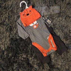 Baby Boy 3 Piece Fox Set